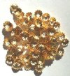 100 6mm Ridged Gold Plated Bead Caps